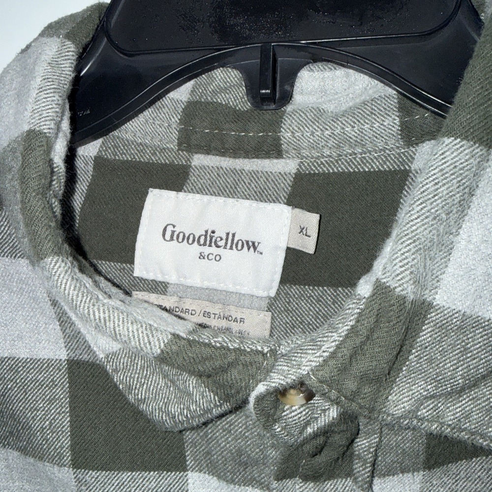 Goodiefellow & Co. Men's XL Mid-weight Long Sleeve Flannel Shirt Plaid Shirt - Picture 4 of 9